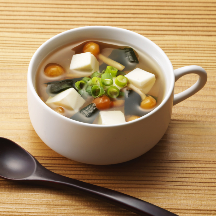 豆腐となめこのスープ