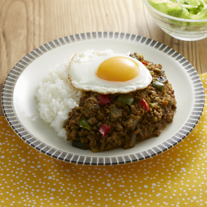 夏野菜のキーマカレー