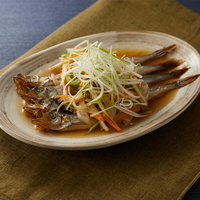 焼きししゃもの南蛮漬け