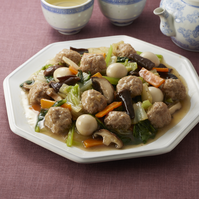 肉だんごの八宝菜